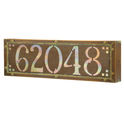 Plaque d'adresse murale personnalisable 120 V pour 5 numéros