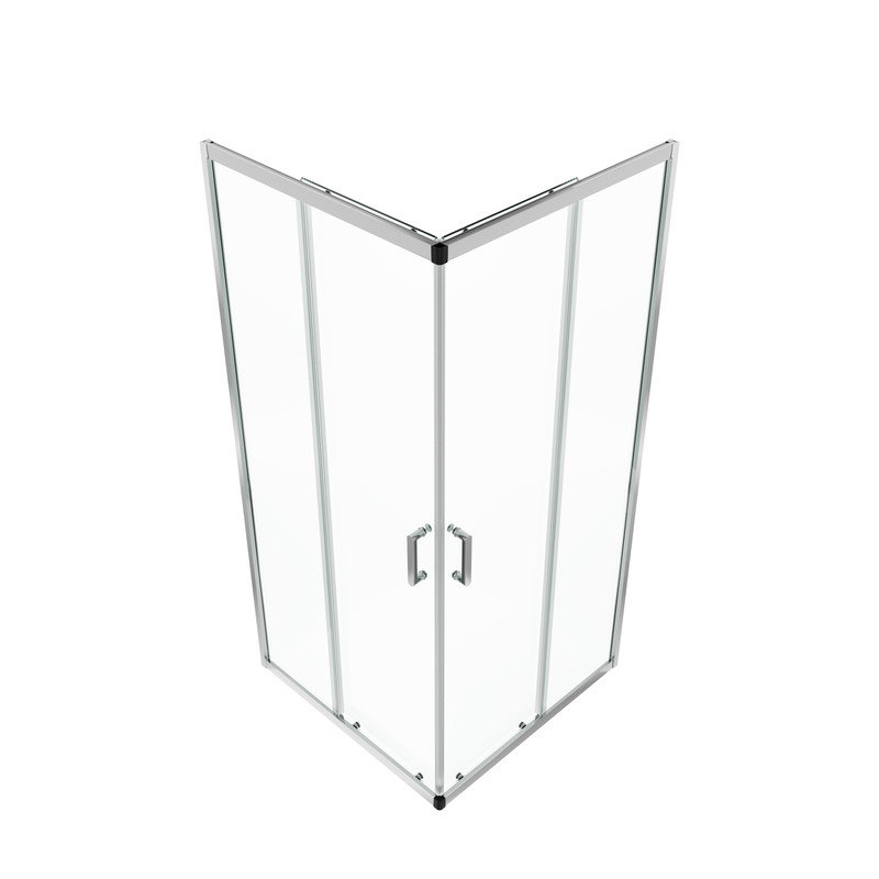 36"W x 36"D x 72"H Framed Square Tempered Glass Shower Enclosure