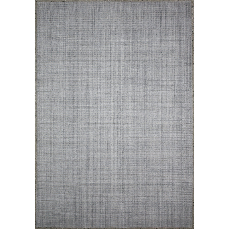 Tapis tissé à la main | Tapis en laine et bambou en soie moderne | Tapis d'intérieur gris clair de 7 mm d'épaisseur