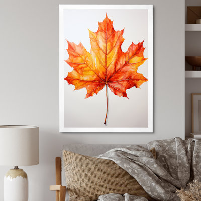 «Orange Maple Leaf Beauty II», art mural érable