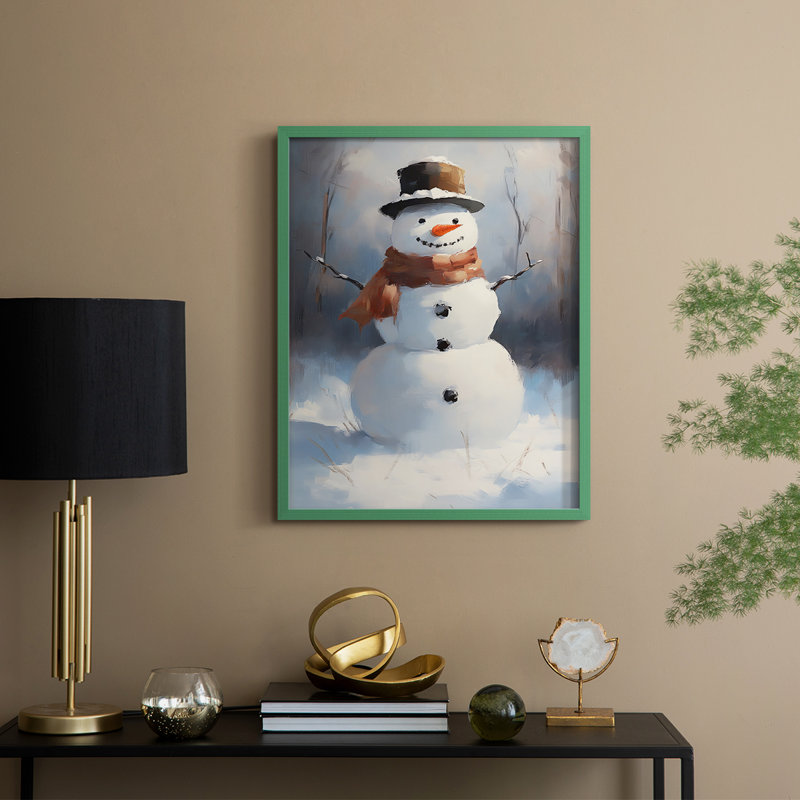 Art des Fêtes de Noël - série 2-LX, reproduction encadrée - bois massif, H 30 po x l 24 po, Vert