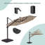 Grand parasol en porte-à-faux illuminé 11 pi avec base-509748626