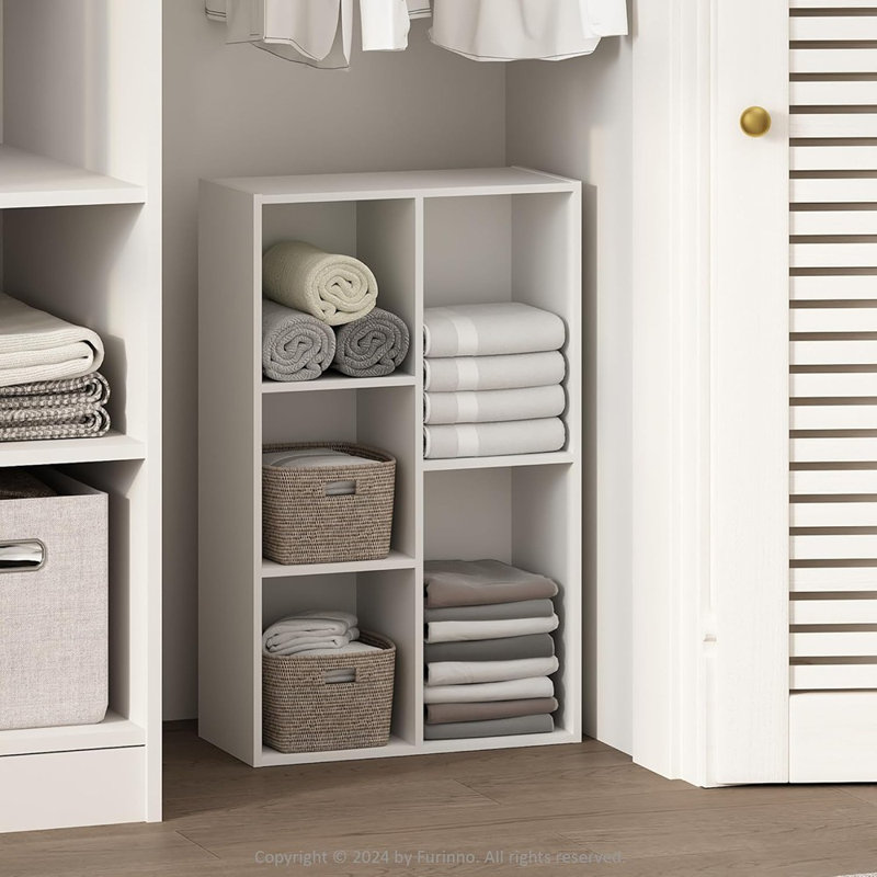 Tablettes réversibles pour organisateur de garde-robe à 5 cubes - Blanc - Tablette de rangement et d'organisation pour chambre à coucher ou garde-robe
