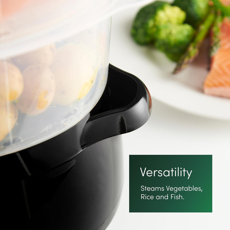 Emperial 3 Tier Food Steamer Electric with Removable Baskets, Rice Bowl and 60 Minute Timer - 800W