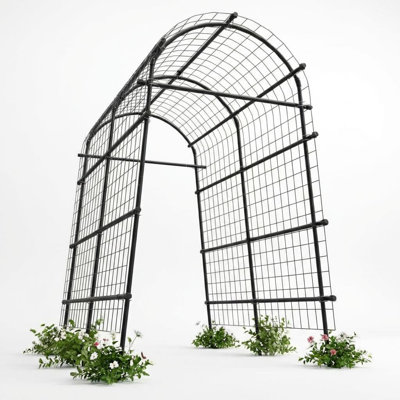 228.6cm H x 114.3cm W Iron Arched