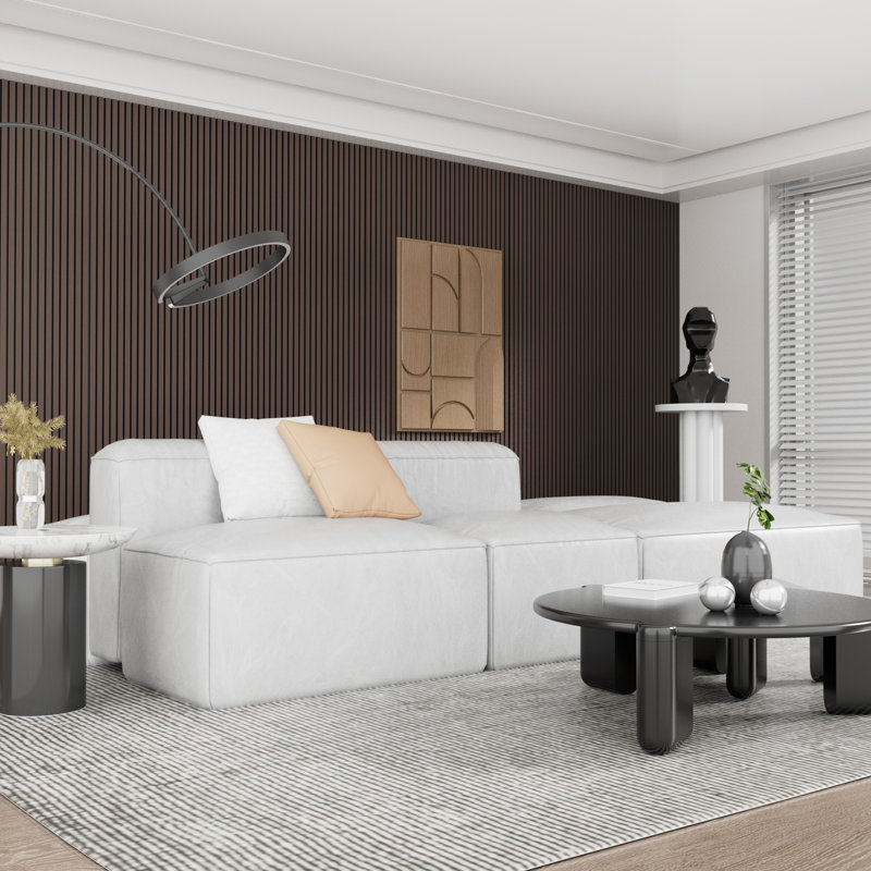Panneaux muraux acoustique 94,5 po x 8 po (panneau de 4/21 pi2), Noyer