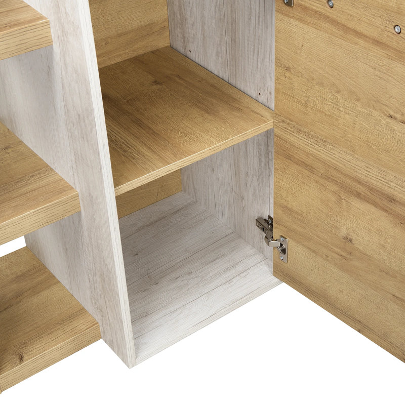 Mikkel 100cm H x 64cm W Geometric Bookcase