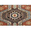 Tapis traditionnel indien orange 3 x 6