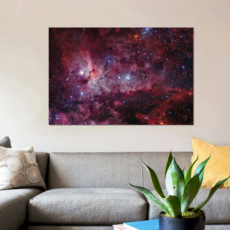« eta carinae nebula (ngc 3372) iii », impression sur toile, H 26 po x l 40 po x P 1,5 po, Toile tendue, Pas de tapis