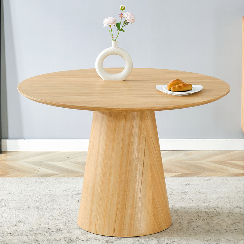 Table de salle à manger moderne et minimaliste en bois aggloméré à texture de bois. Le bureau d'ordinateur. La table de jeu. Convient pour la salle à manger, le salon, la terrasse et la cuisine. 47 * 47 * 30
