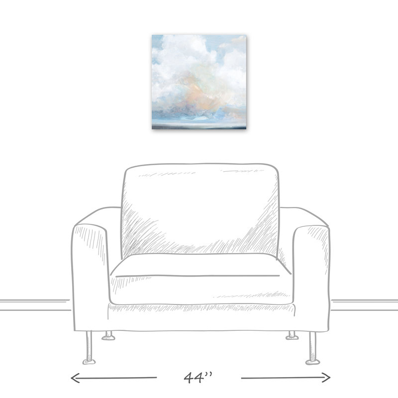 Painted Clouds Print On Canvas, 12" H x 12" W x 1.25" D