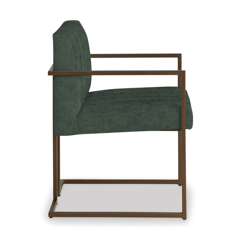 Adele Upholstered Arm Chair, Emerald Polyester