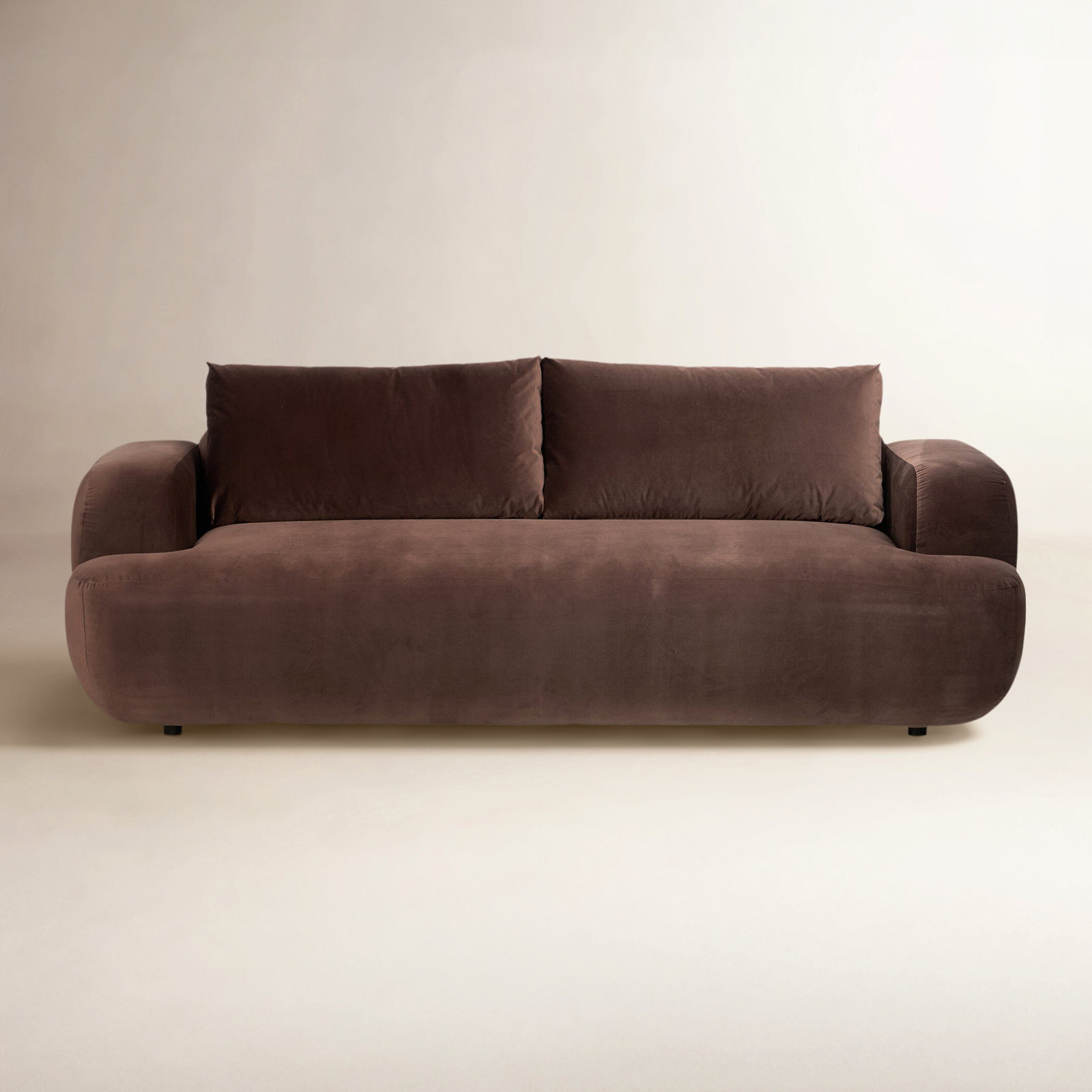 Fontaine 90'' Upholstered Sofa, Surrey Cocoa Cotton Blend