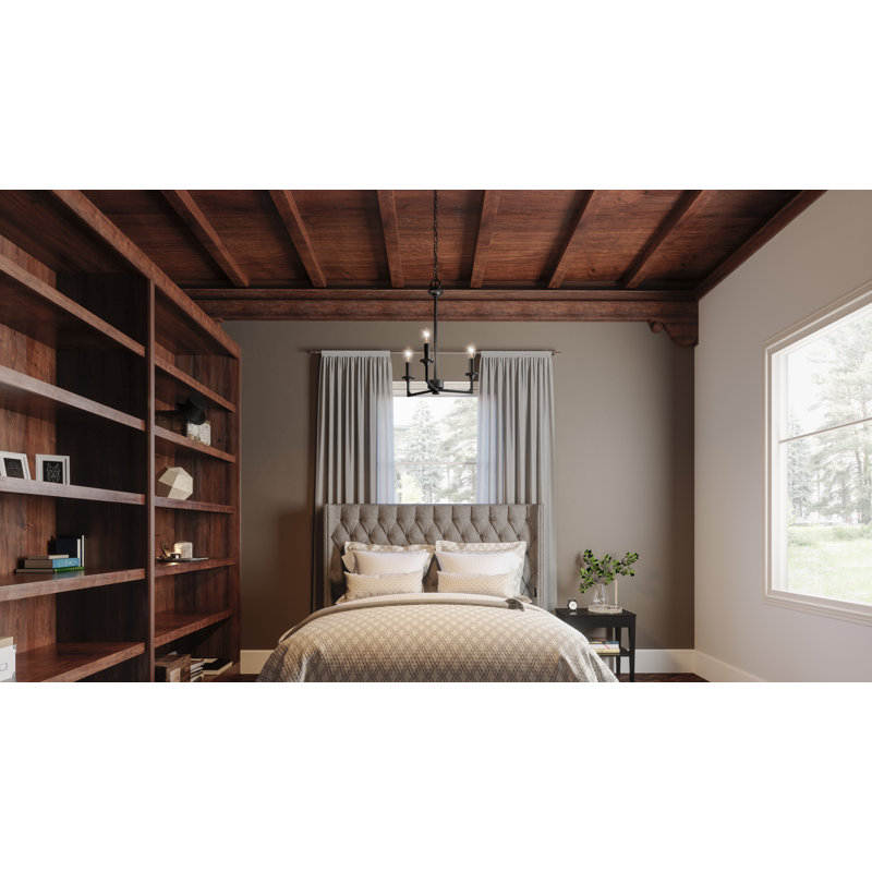 Morril 3 - Light Dimmable Classic / Traditional Chandelier, Matte Black