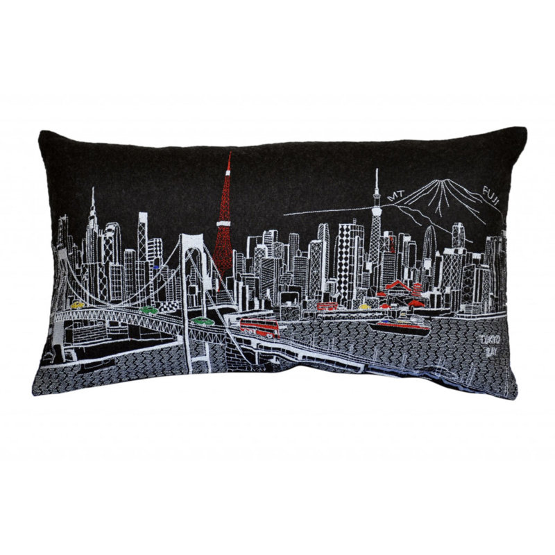 Coussin lombaire 24 po Skyline, Noir
