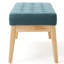 Structure en bois de bouleau stable de style moderne bleu sarcelle avec revêtement et mélange Mid-Century
