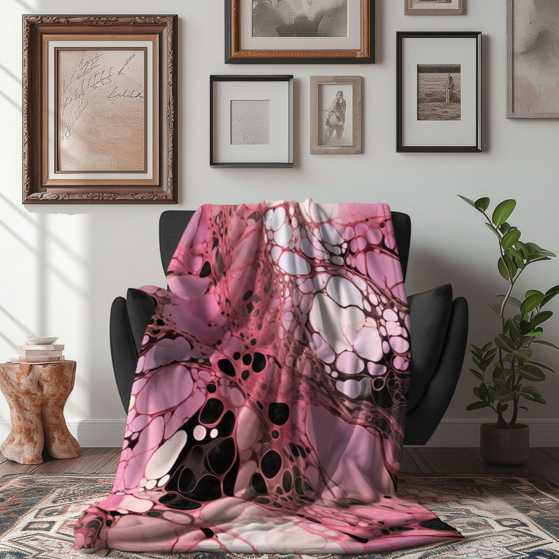 Couverture en verre rose 1 pièce Premium, Grand lit