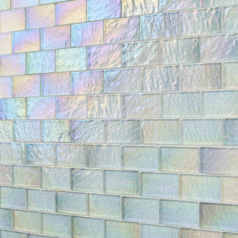 Speckle 11.73" x  11.73" Glass Brick Look Subway Wall & Floor Tile