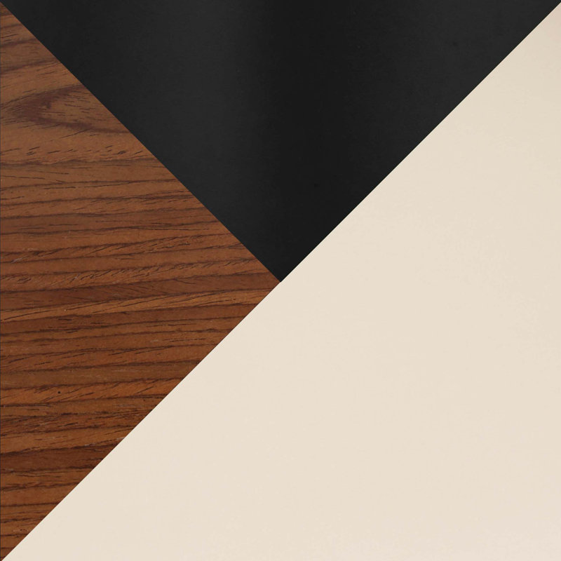 Tabourets de bar pivotants réglables avec repose-pieds arrondi - ensemble de 3, Cream Seat/ Black/Dark Brown Frame