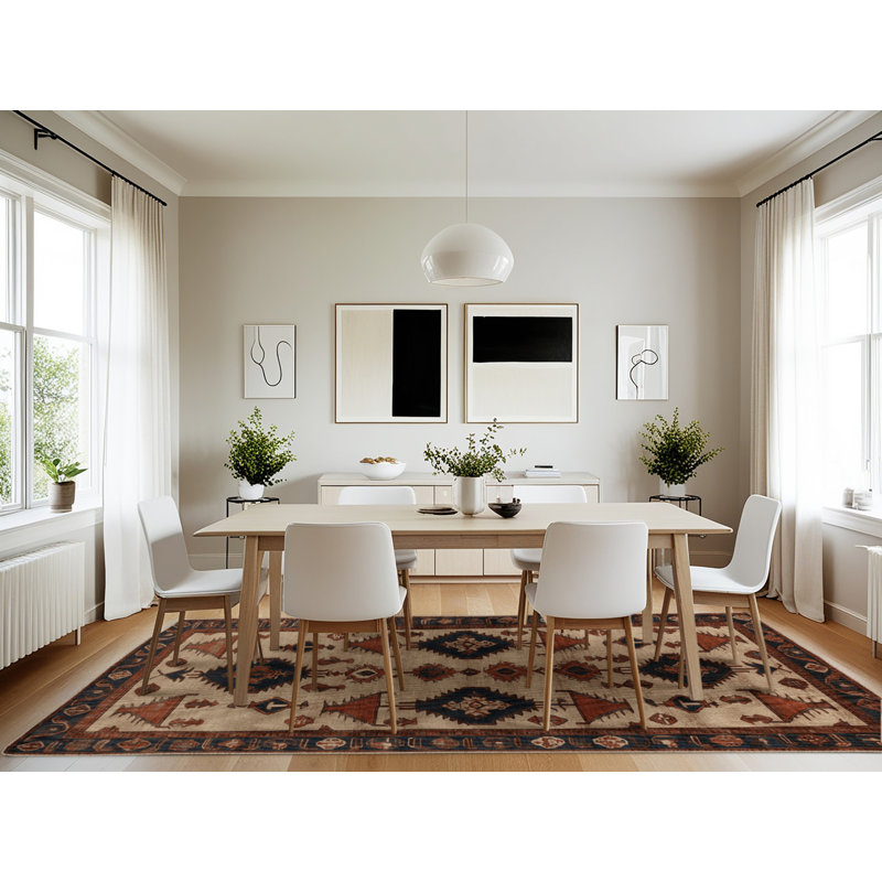 Machine Washable Persian Brown Area Rug, Rectangle 7' x 10'