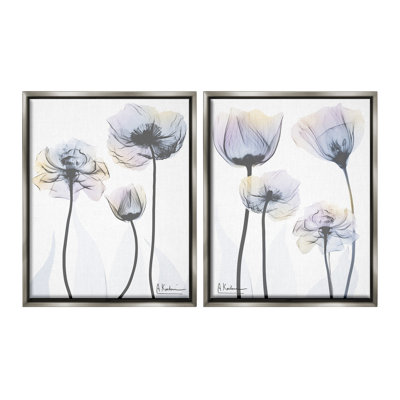 " Modern X-Ray Blooms " by Albert Koetsier 2 - Pieces