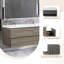 Meuble-lavabo double 72 po avec plateau en résine Leonelo-640498649