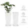 Amimma Tall Planters, 2 Set Large Rectangular Tall Planters for Outdoor Plants