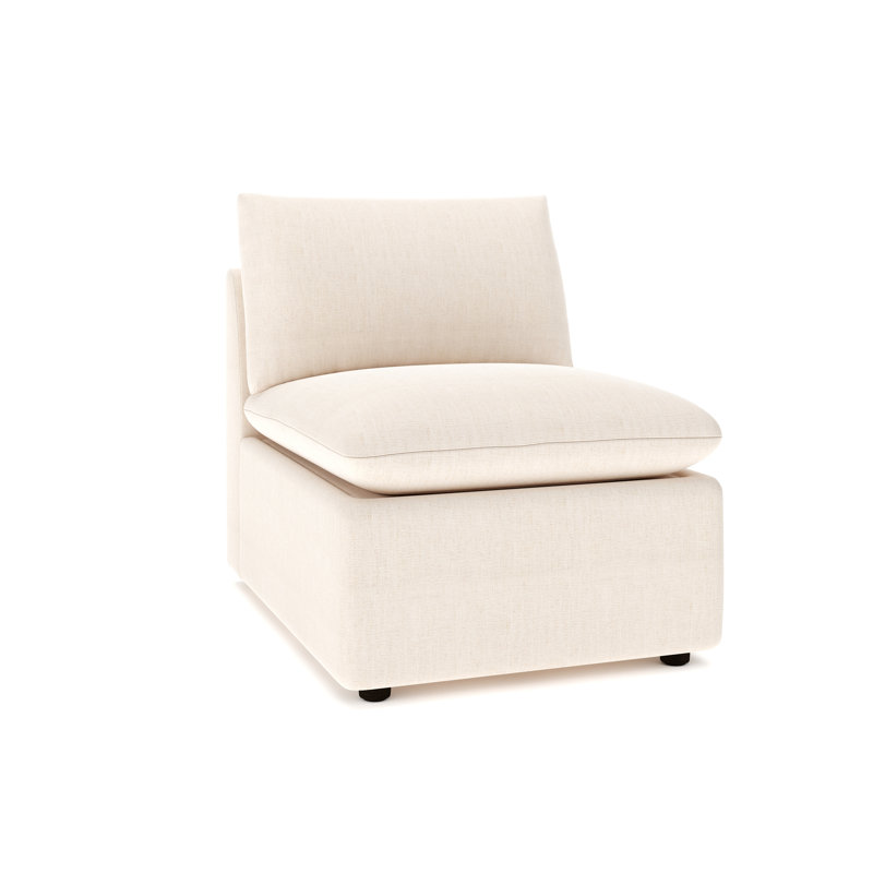 Fauteuil modulaire rembourré Kallie, Chenille Nomad coquille d'œuf performance