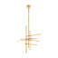 Sean Lavin Cityscape 6-light Large Chandelier in Hand Rubbed Antique Brass with Crystal shade-549265351