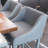 Upholstered Counter Stool with Solid Wood Frame-993758914