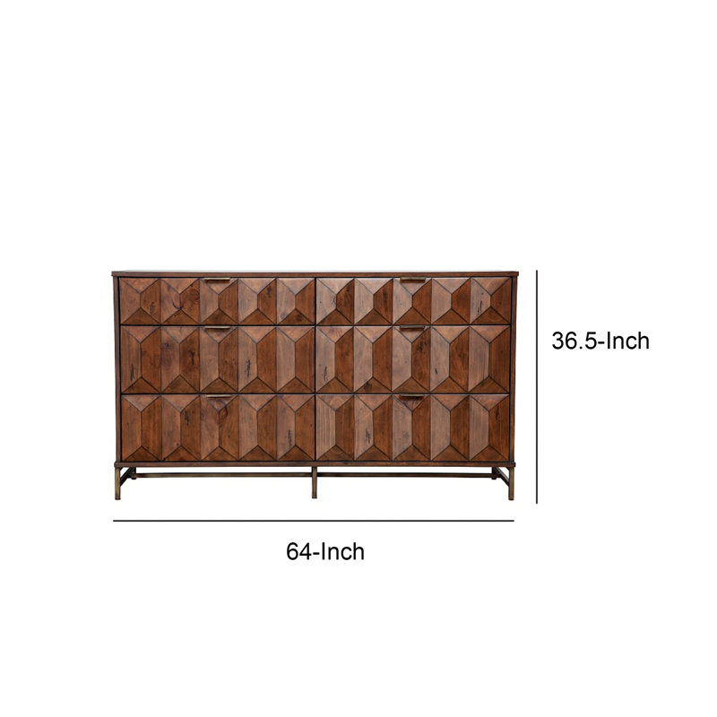 Commode double 6 tiroirs Honeycomb