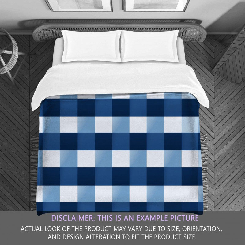 Gingham Comforter, King Comforter, Blue/Navy