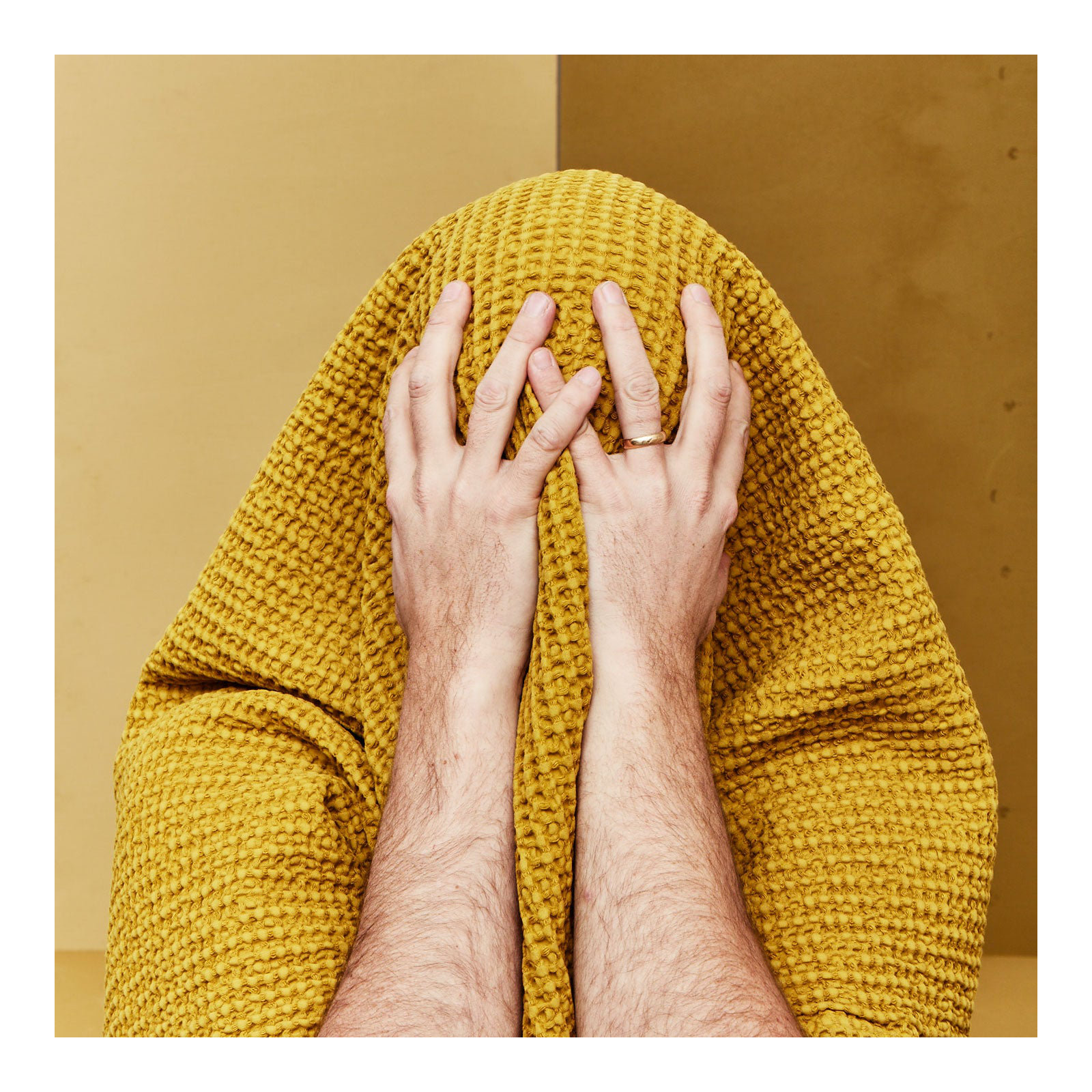 Simple Cotton Hand Towel, Mustard, Bath Towel - 1 Pack