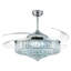 Ventilateur de plafond en cristal à intensité variable avec lumières DEL et télécommande Presnell-1989064498