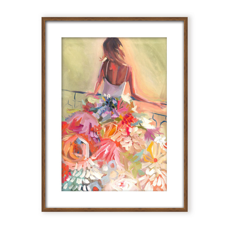 Nature Inspired Blossom Reverie: The Enigmatic Backdrop, Black, 24" H x 16" W x 1.125" D, Framed Print