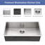 Évier de cuisine encastrable 33 po - 33 po x 19 po x 9 po - Évier de cuisine en acier inoxydable encastrable à profondeur simple de calibre 18 et 9 pouces