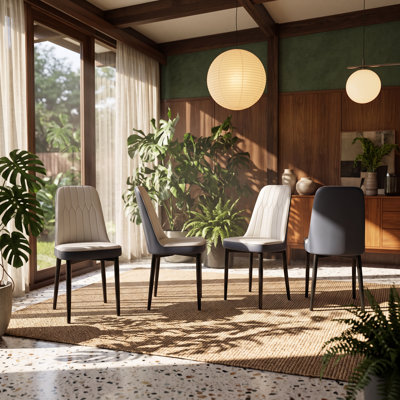Chaise de salle à manger NUOLI l 21,65 po x P 16,93 po x H 33,07 po (4 pièces)