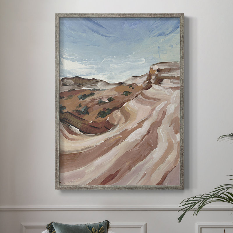 Impasto Plateau II Framed Print - Solid Wood, 11" H x 9" W