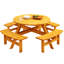 Table de pique-nique en bois pour 8 personnes