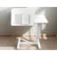 Table de chevet blanche à hauteur réglable avec roulettes, idéale pour lire et manger sur le lit ou sur un plateau d'ordinateur portable
