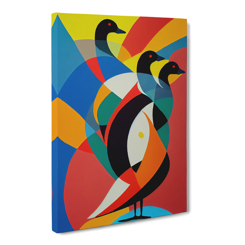 Goose Painting Abstract - Wrapped Canvas, 76cm H x 50cm W x 3cm D