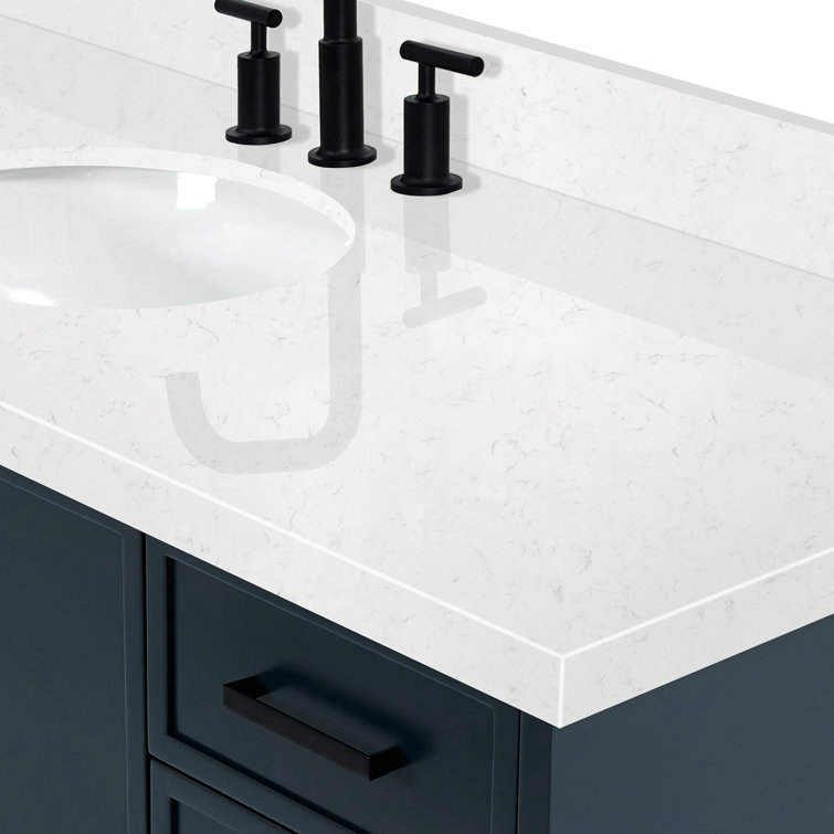 ARIEL Kelly 60 Single Sink Bathroom Vanity with Carrara Quartz Top