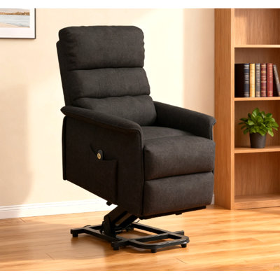 Fauteuil inclinable électrique avec télécommande, noir