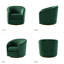 Fauteuil demi-tonneau en velours Holden-2048154367