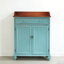 Banc de rangement pour chaussures en bois manufacturé brun et bleu-734685308