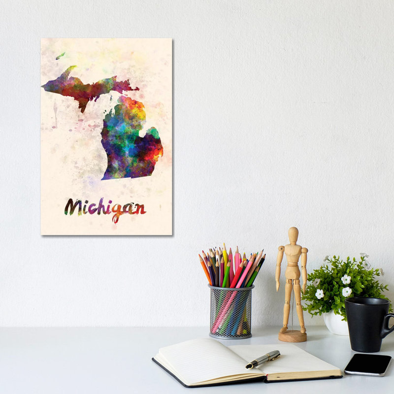 «Michigan» par Paul Rommer, impression sur toile tendue, H 12 po x l 8 po x P 0,75 po
