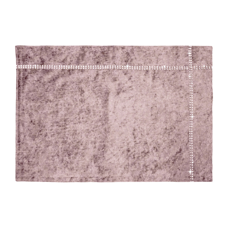 Ternate Luxury Velvet Dramatic Table Accessories, 45" x 6", Blush