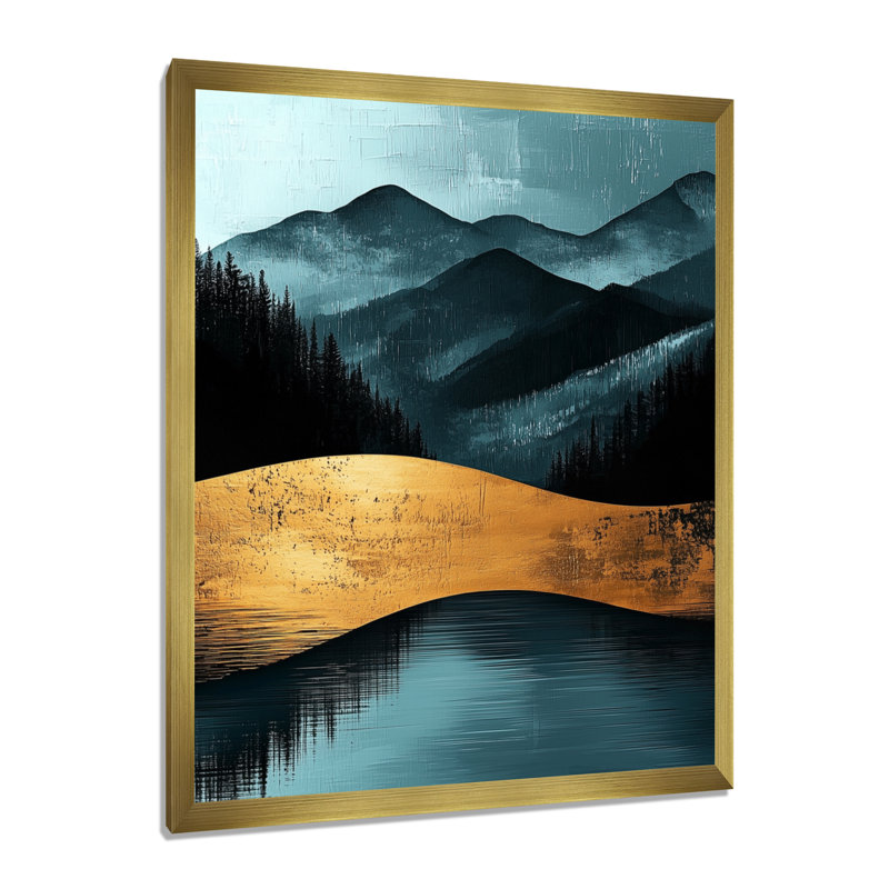 Richgrove - paysages, art mural, H 40 po x l 30 po, Or, Picture Framed