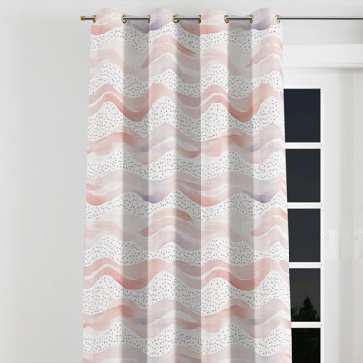 French Country Curtains for bedroom - Peach Baelin Grommet Curtain - 1 Panel