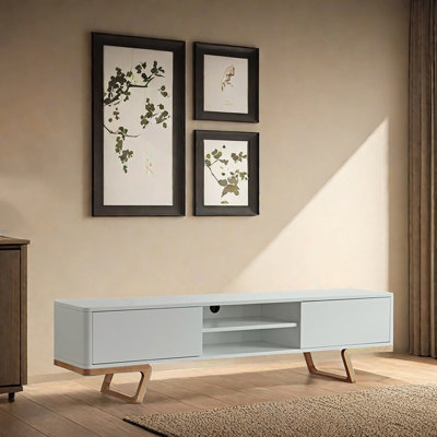 Italian style minimalist short legged TV stand